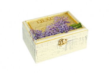 Painted and decorated wooden box